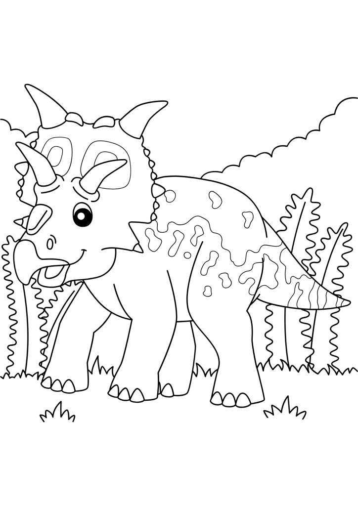 atividade de colorir dinossauro