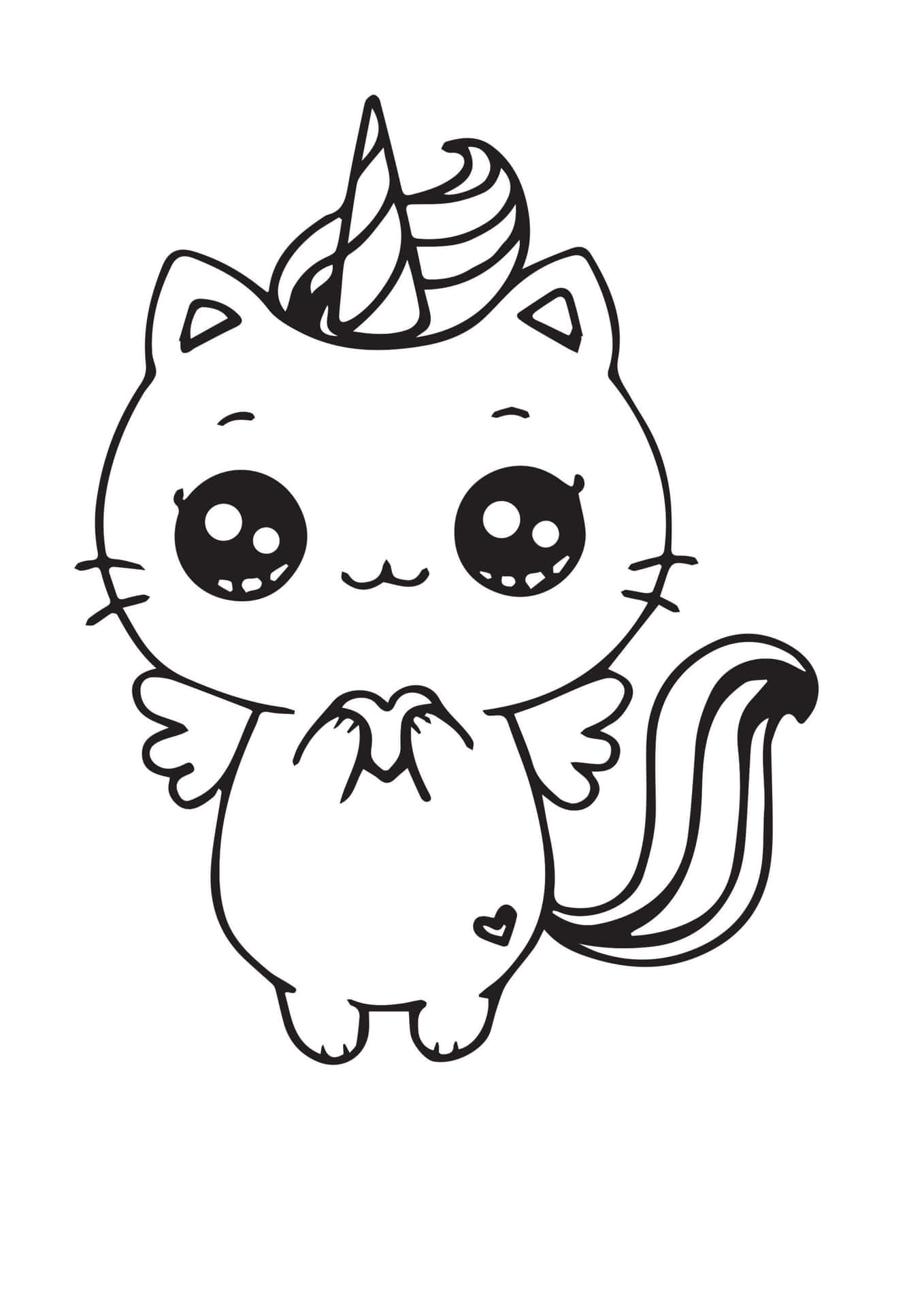 custo de materiais para colorir desenhos de gato kawaii