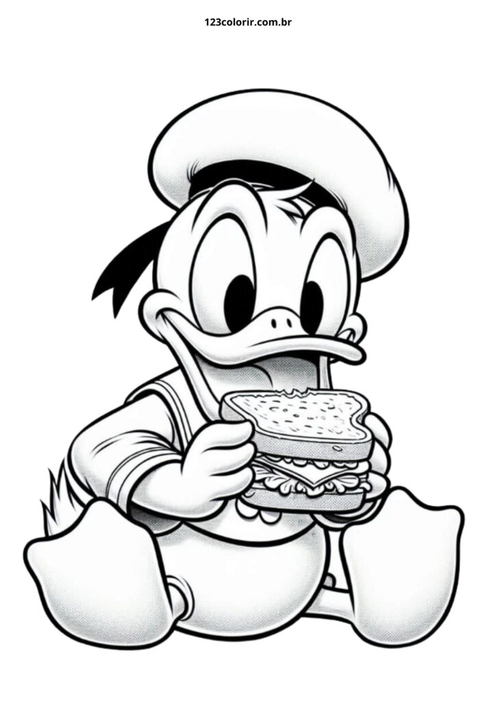 desenho de pato para colorir