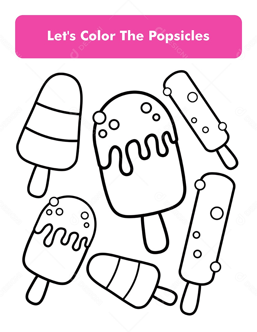 melhores desenhos de picolé para colorir