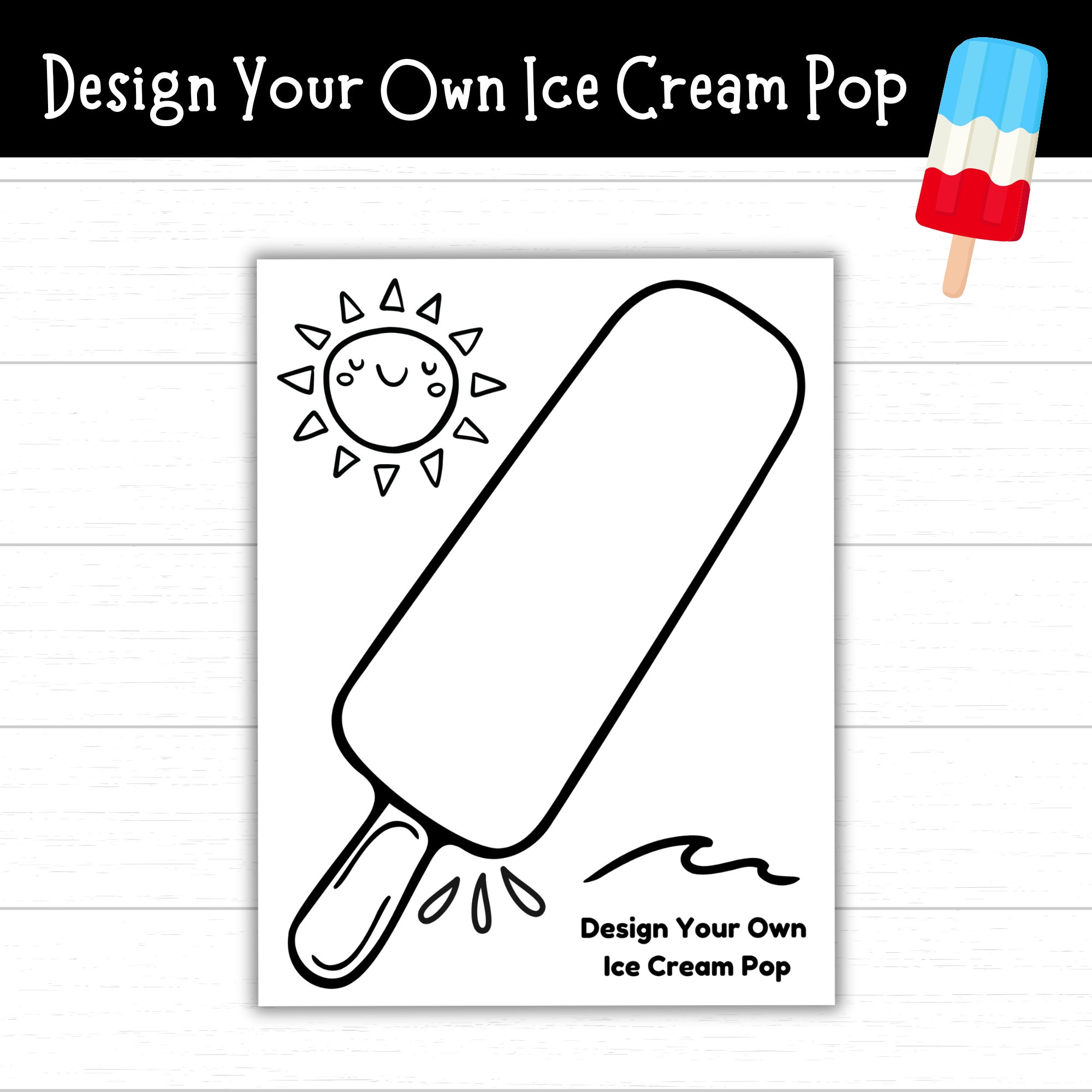melhores desenhos de picolé para colorir