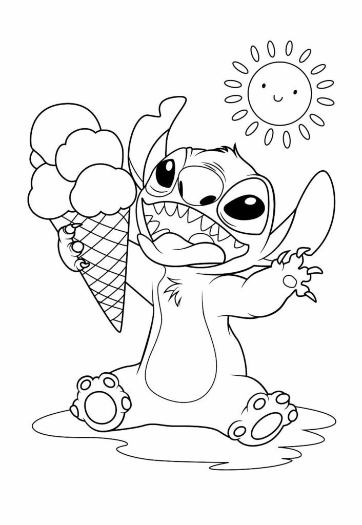 desenho de stitch para colorir