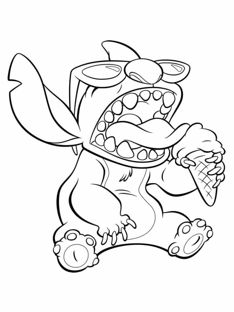 desenho do stitch vs angel para colorir