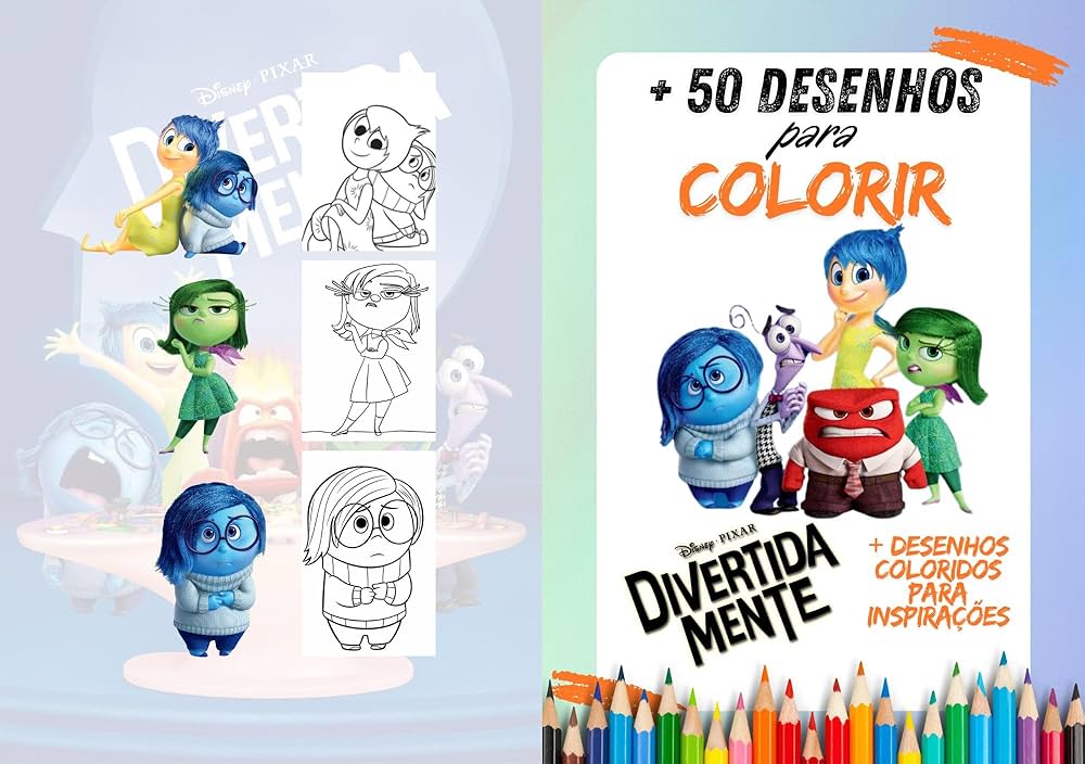 colorir Raiva Divertida Mente