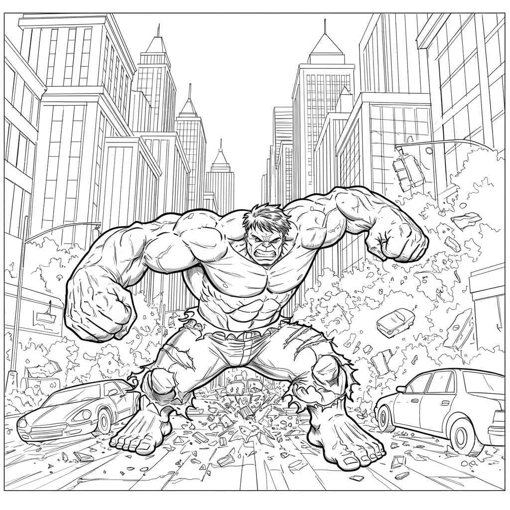melhores desenhos do hulk para colorir em familia