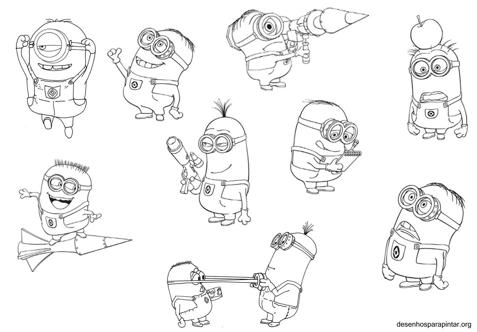 desenho do Minion Stuart para imprimir