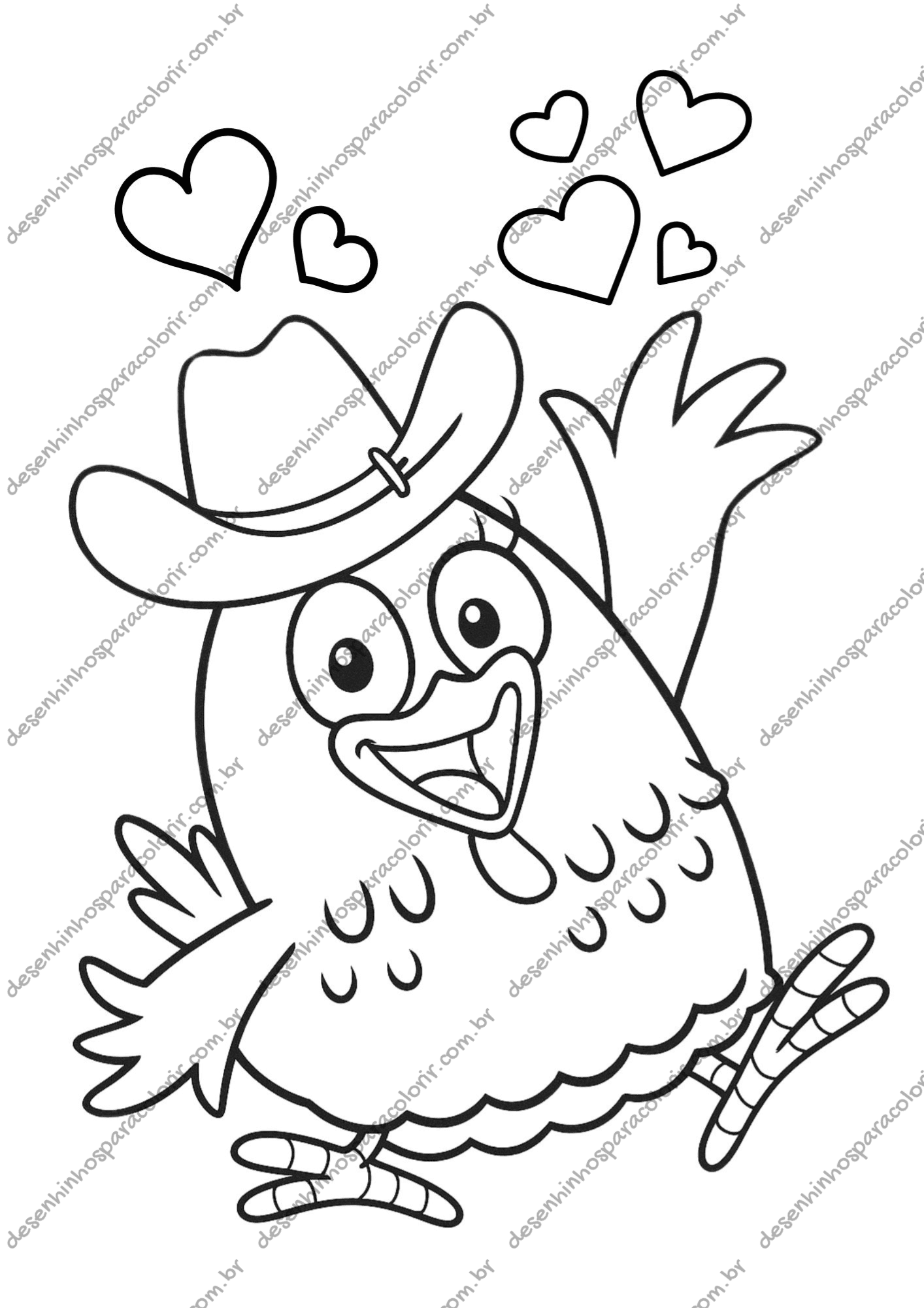 desenho galinha pintadinha para colorir