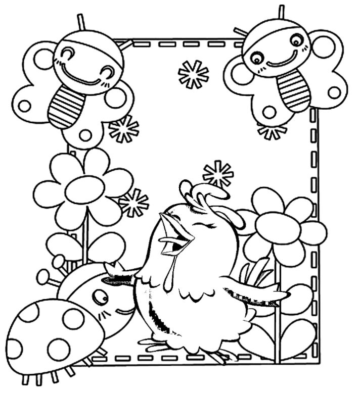 ideias de desenhos da galinha pintadinha para pintar