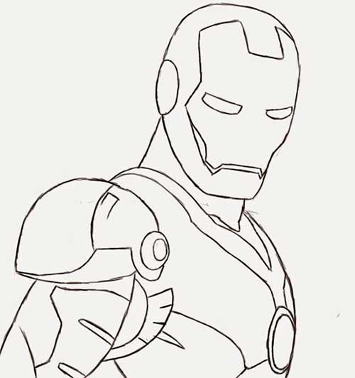 desenho homem de ferro mark 85 para colorir
