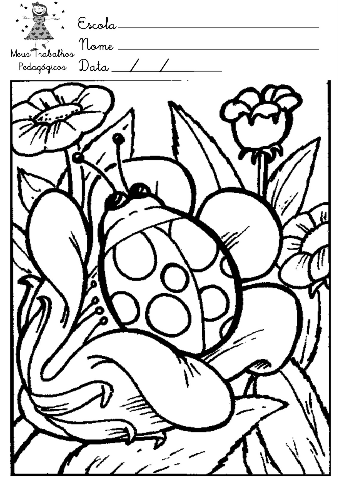 desenho para colorir com tinta guache fácil