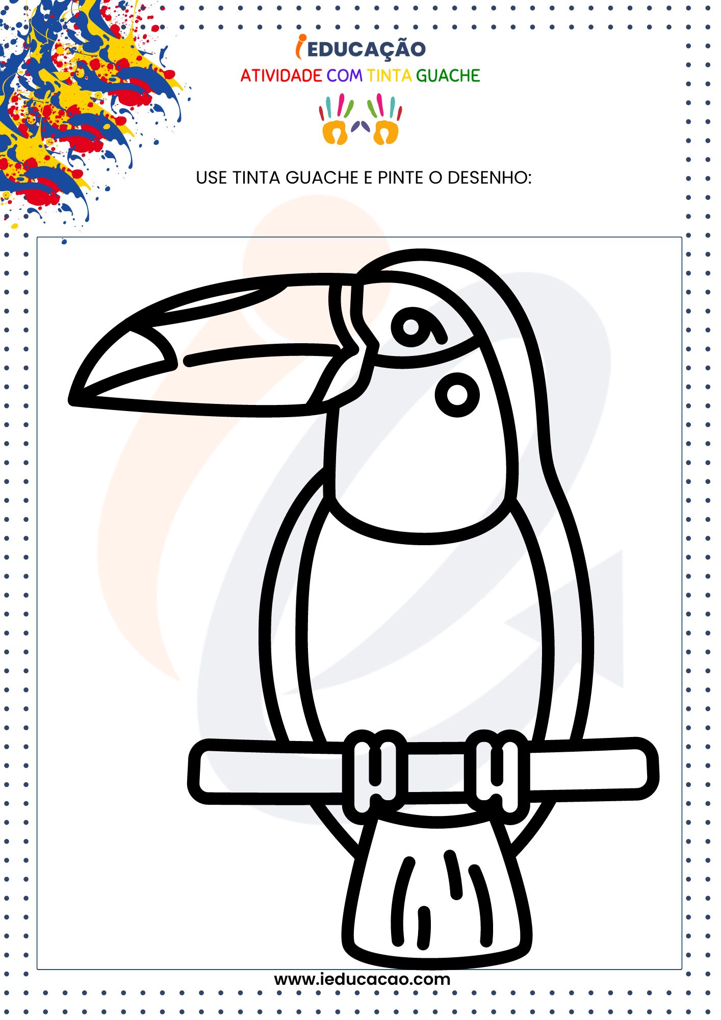 desenho para pintar com guache personagens