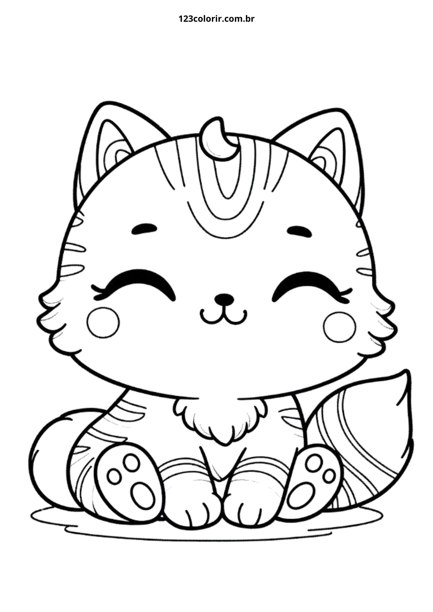 desenho para colorir gato