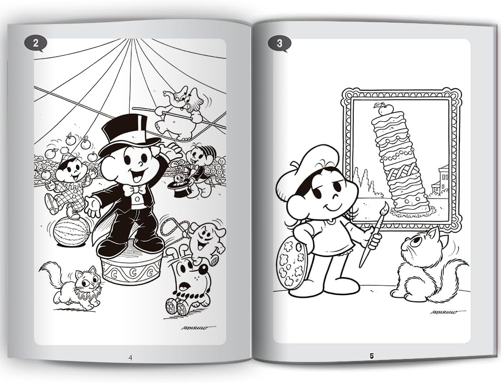 desenho de personagens da turma da monica para pintar