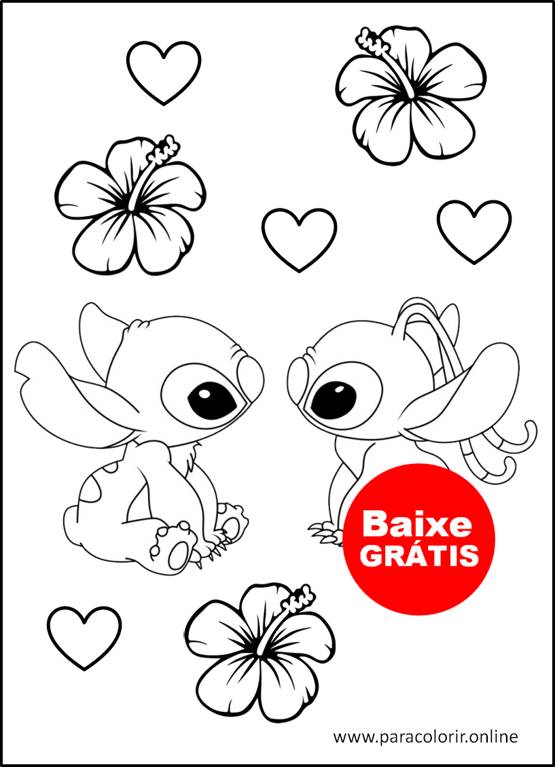 desenhos do stitch para colorir