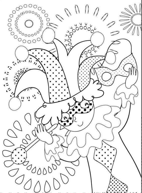 desenhos de carnaval para imprimir e colorir