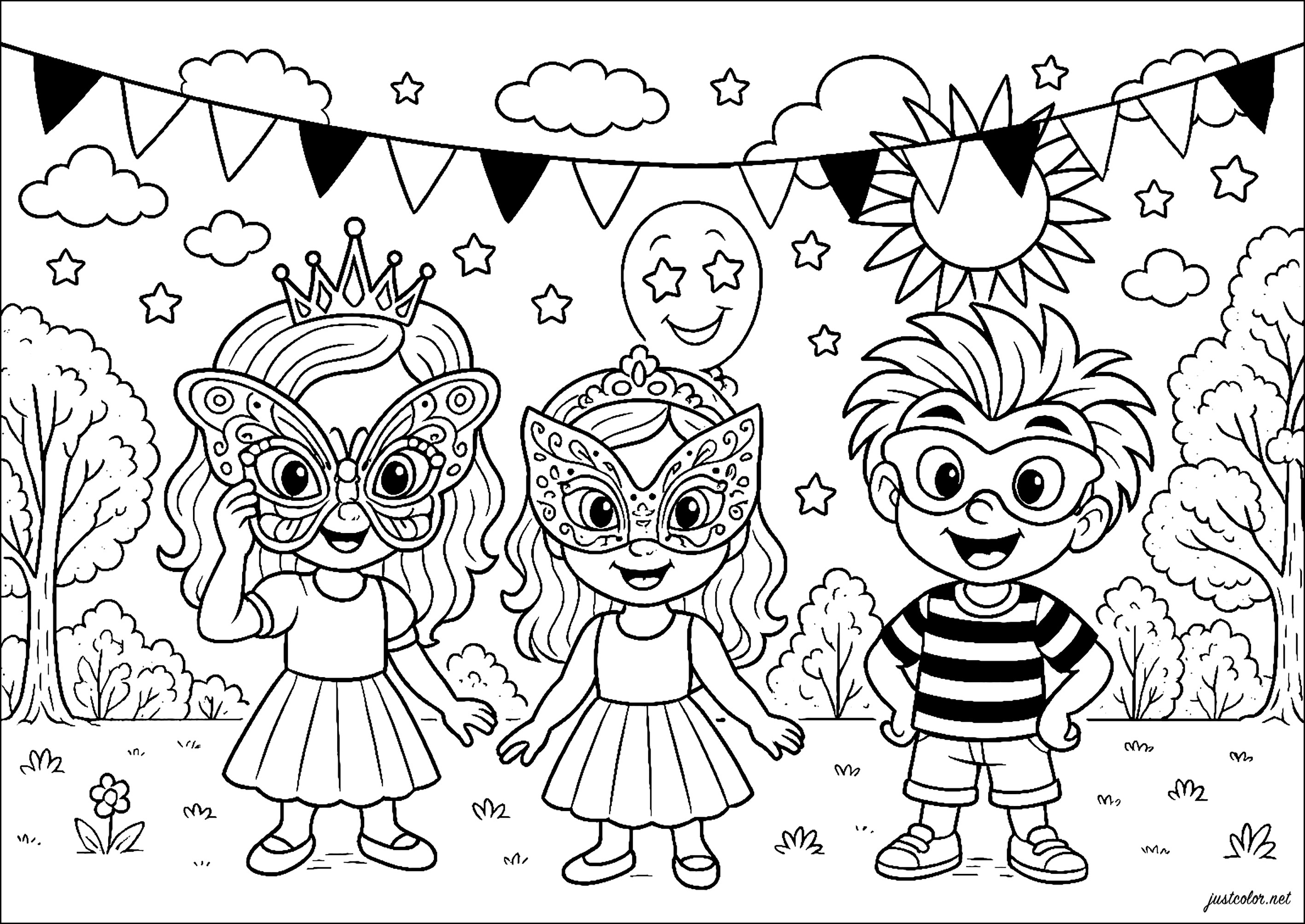 desenhos de carnaval para imprimir e colorir