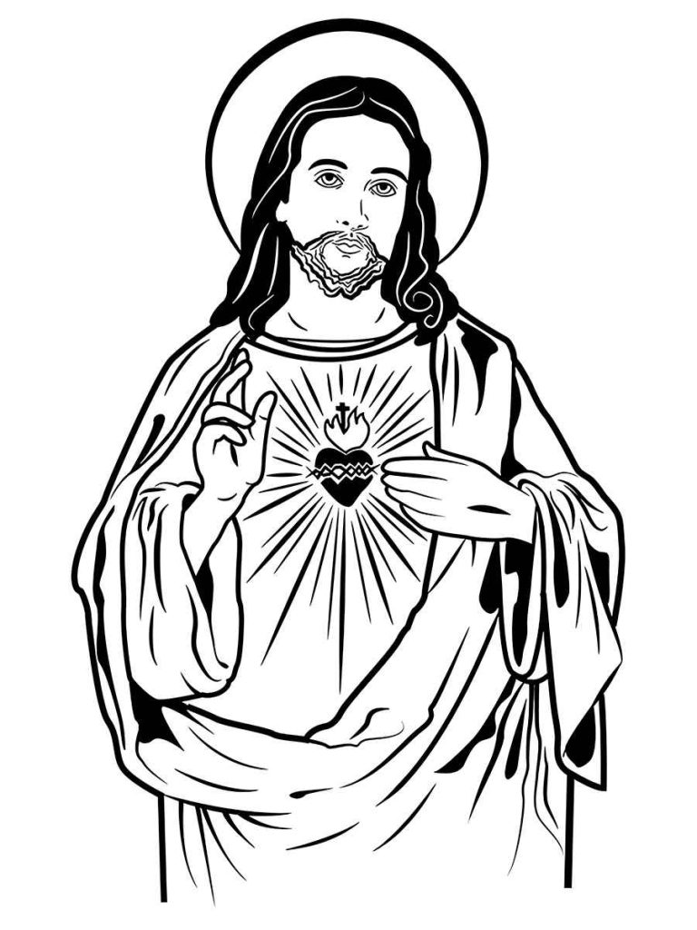 desenhos de jesus em tamanho grande para colorir