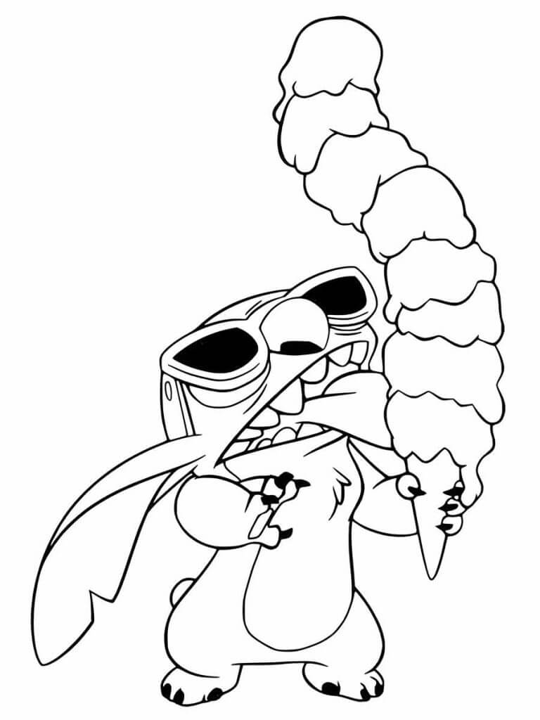stitch desenho para colorir