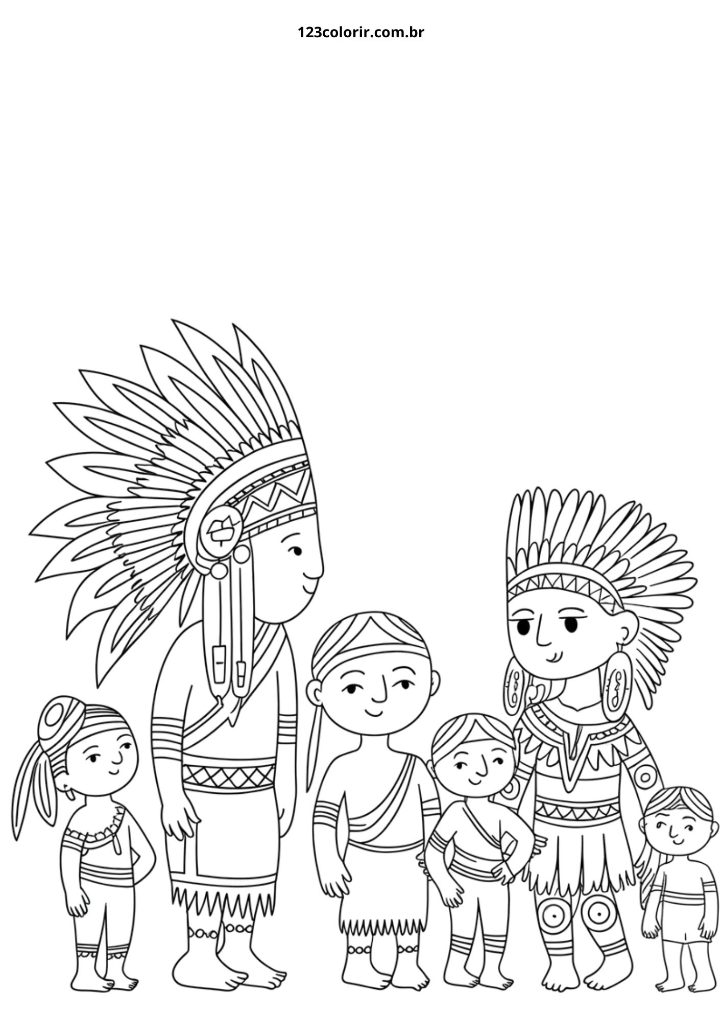 desenhos indígenas para colorir