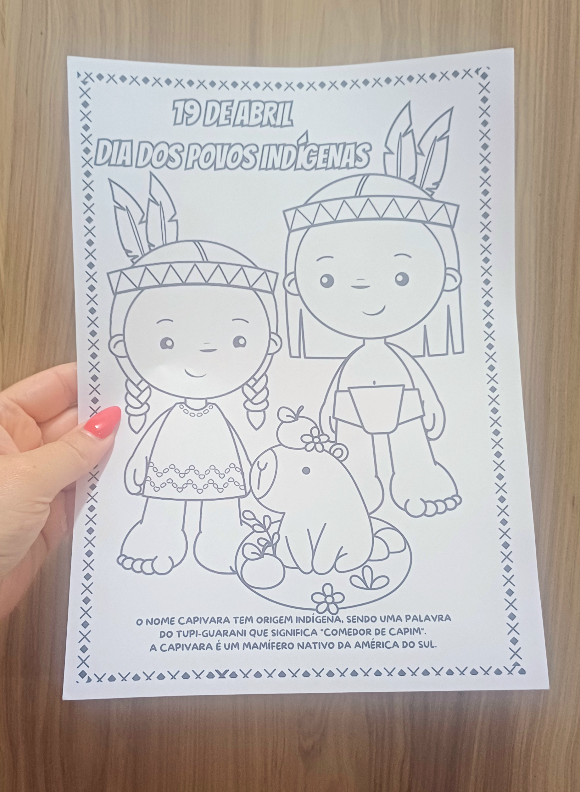 quanto custa comprar desenhos indígenas para colorir