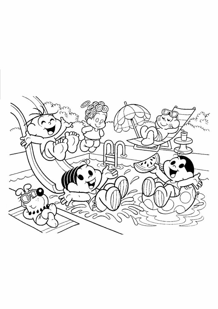 desenhos turma da mônica jovem para colorir