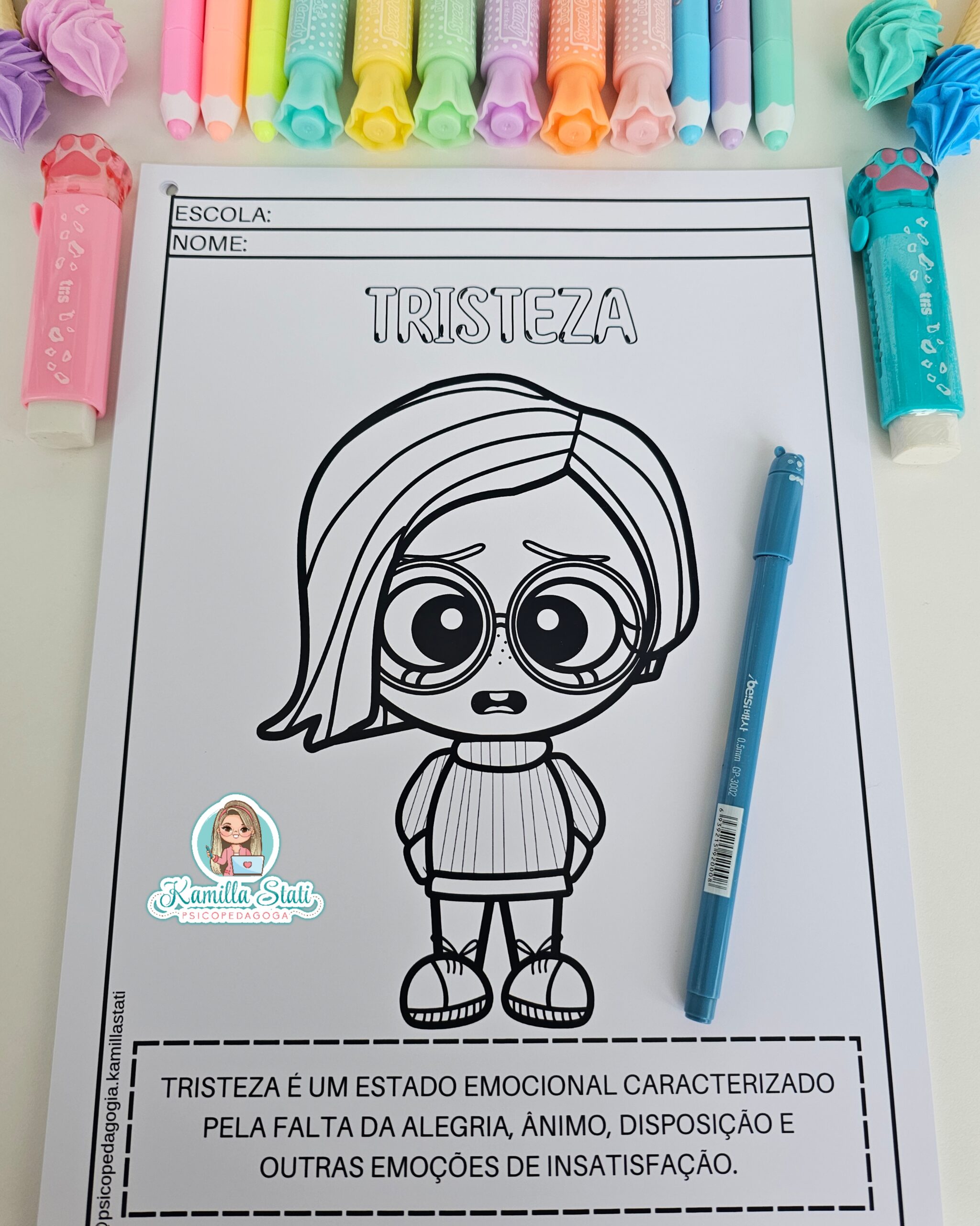 desenhos da Ansiedade para pintar