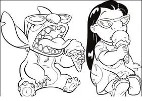 desenhos do stitch vs desenhos da lilo para colorir