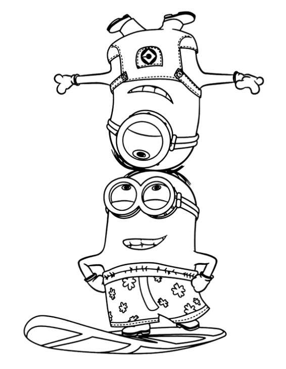 desenhos minions simples para crianças pequenas