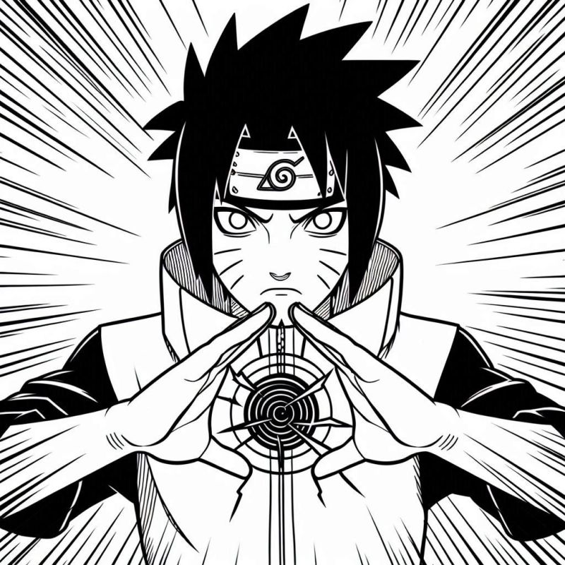 desenhos de anime para colorir naruto