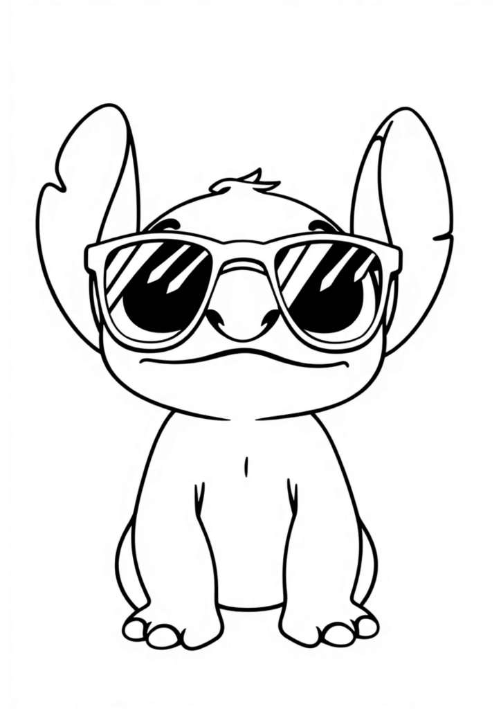 stitch kawaii para colorir