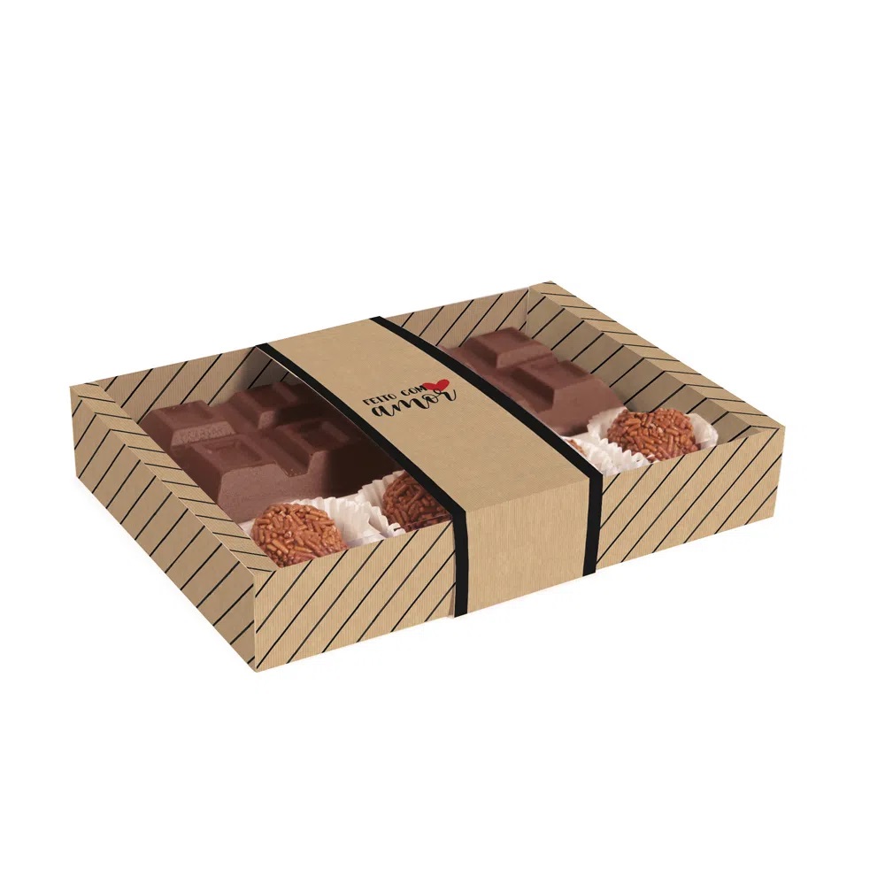 embalagem de barra de chocolate artesanal