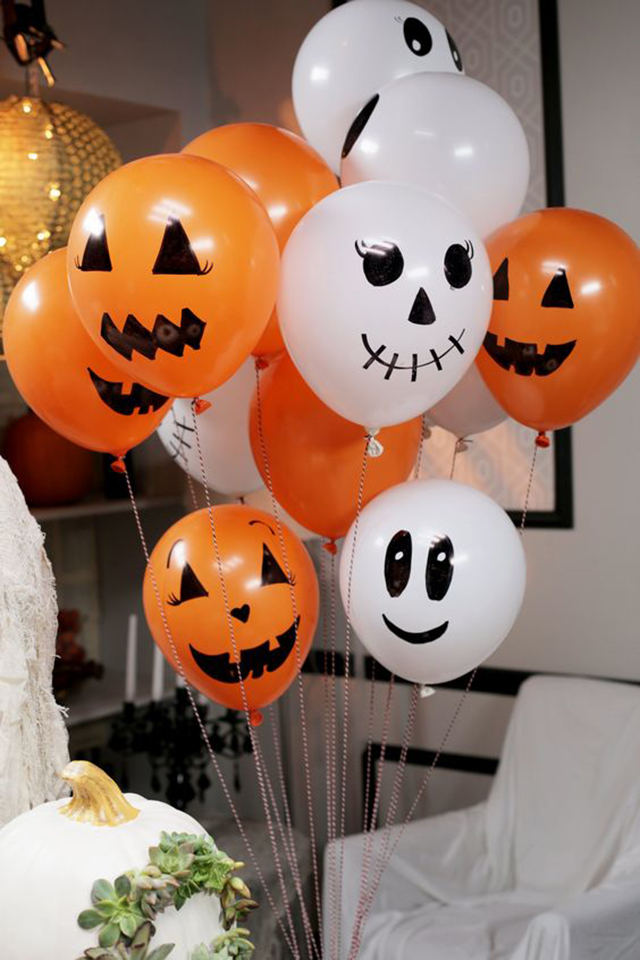 decoração de halloween assustadora