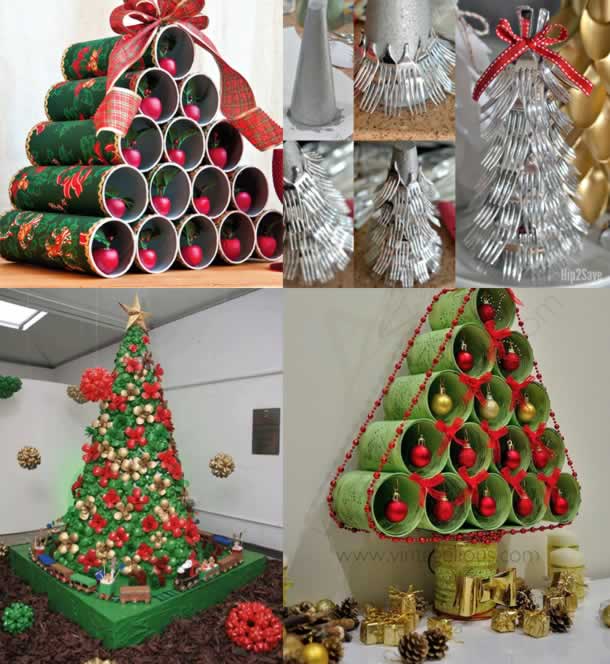 como fazer enfeites de natal com material reciclado