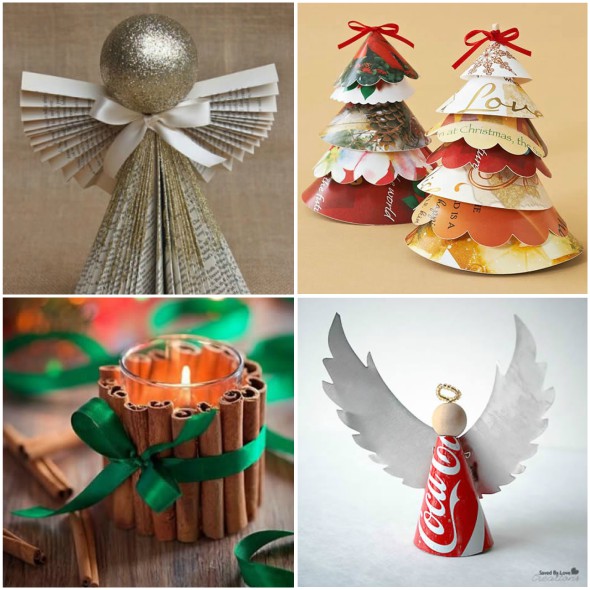 enfeites de natal com rolo de papel higiênico