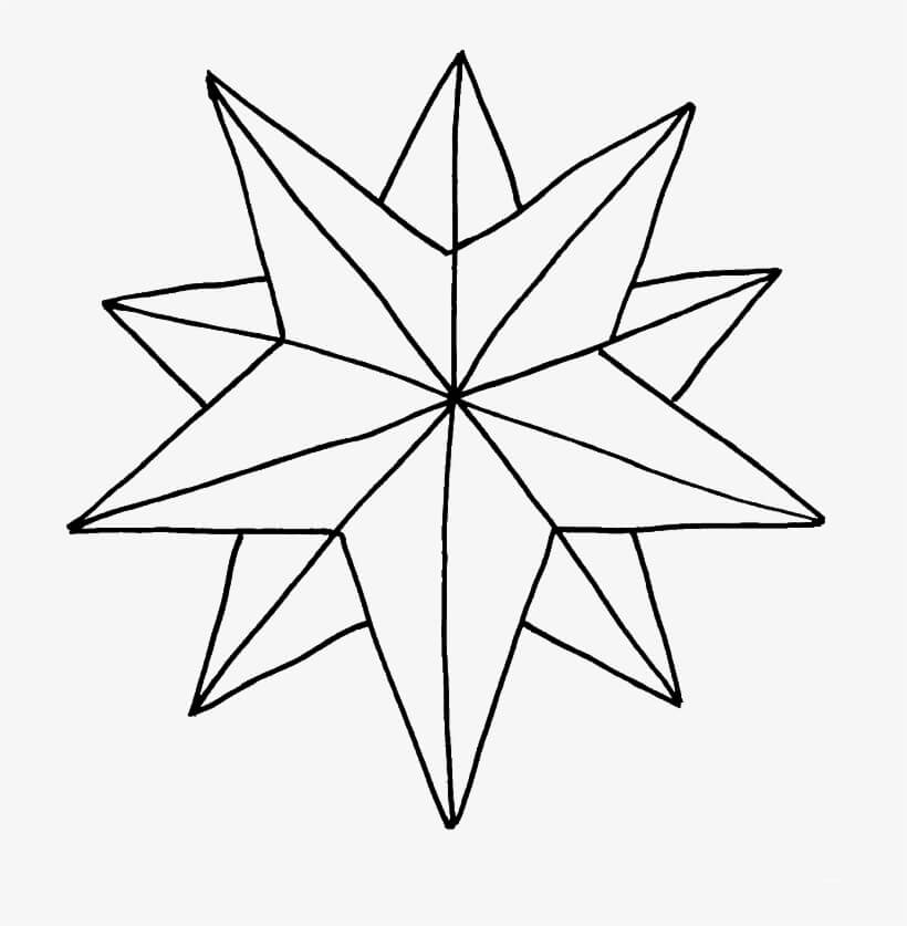 molde estrela de natal para imprimir