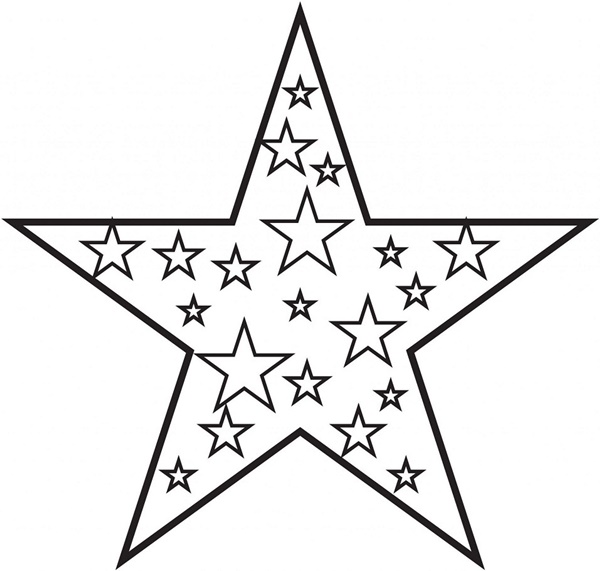 molde estrela simples para imprimir