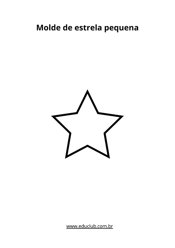 desenho de estrela para imprimir