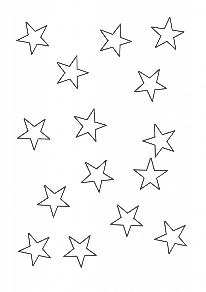 estrelas para imprimir em tamanho real