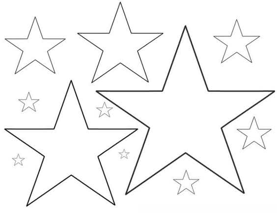 molde estrela para festa infantil EVA