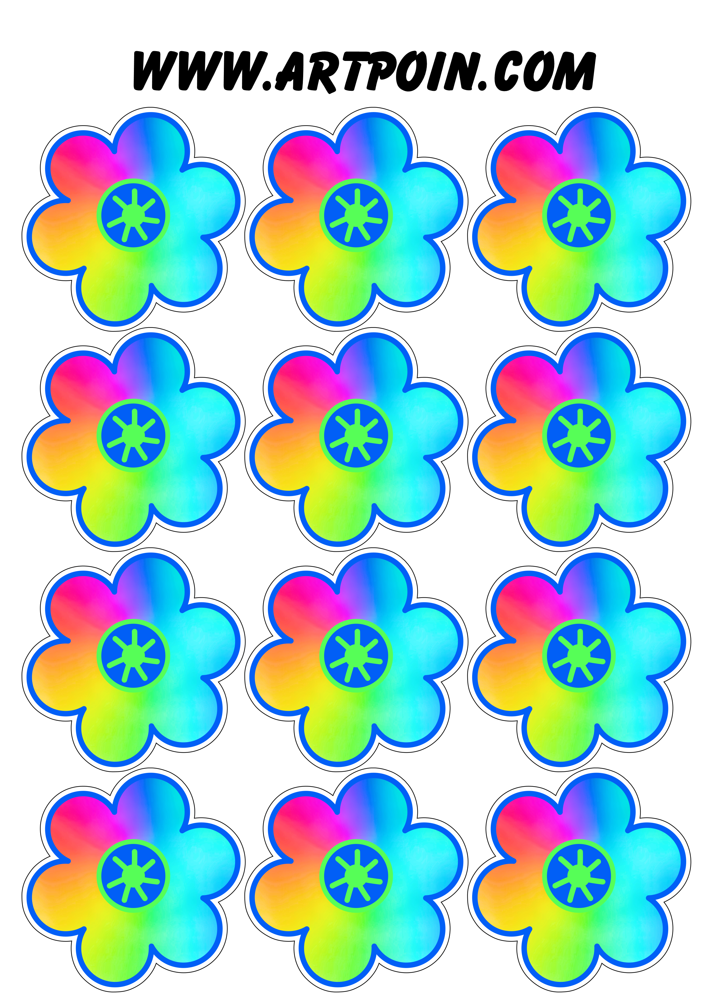 flores coloridas para cartões