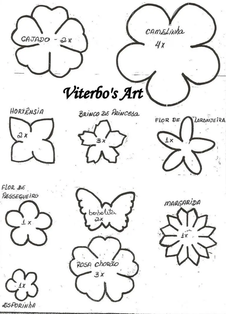 moldes de flores para lembrancinhas