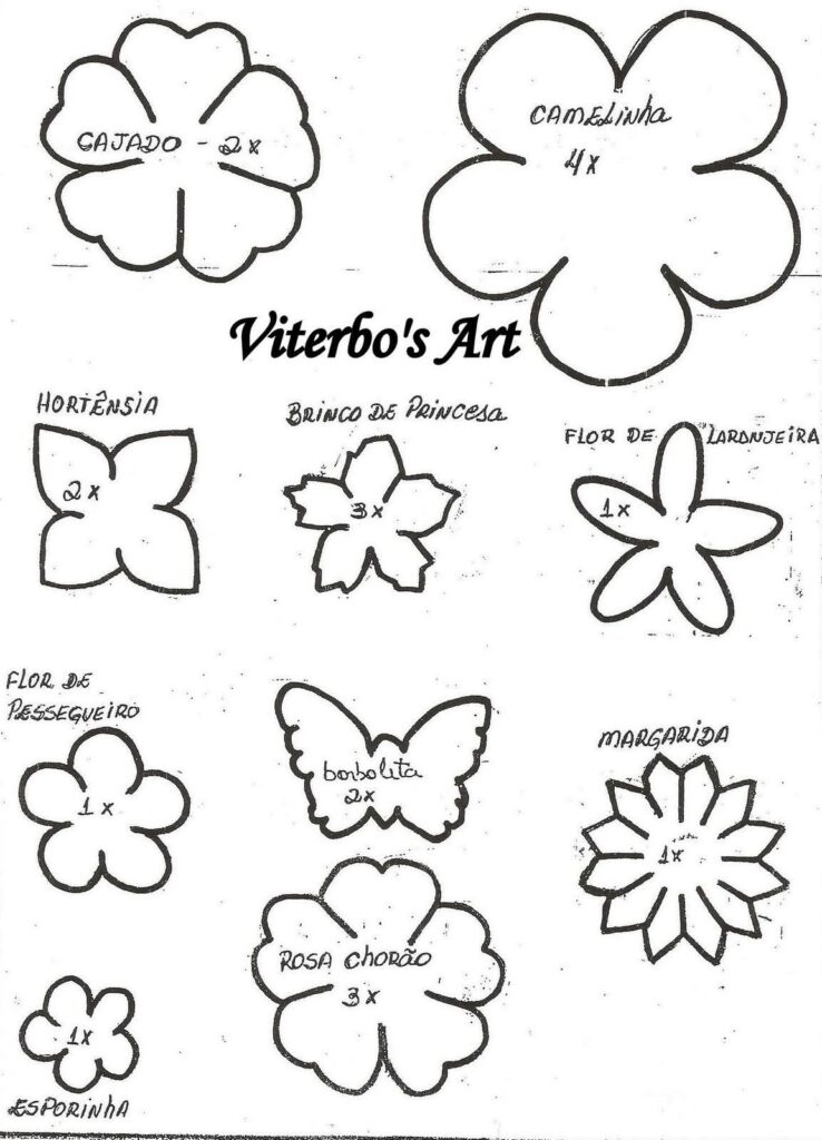 flores para imprimir molde