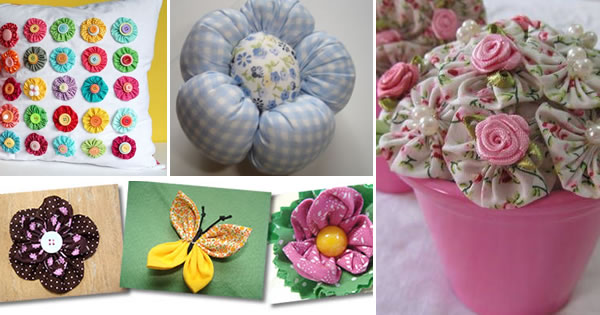 ideias de decoração com florzinha de fuxico