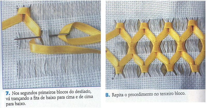 fraldas bordadas com fitas passo a passo