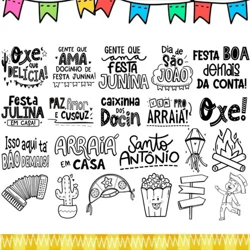 plaquinhas divertidas festa junina para imprimir