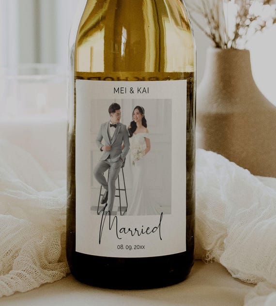 garrafa de vinho para lembrancinha de casamento