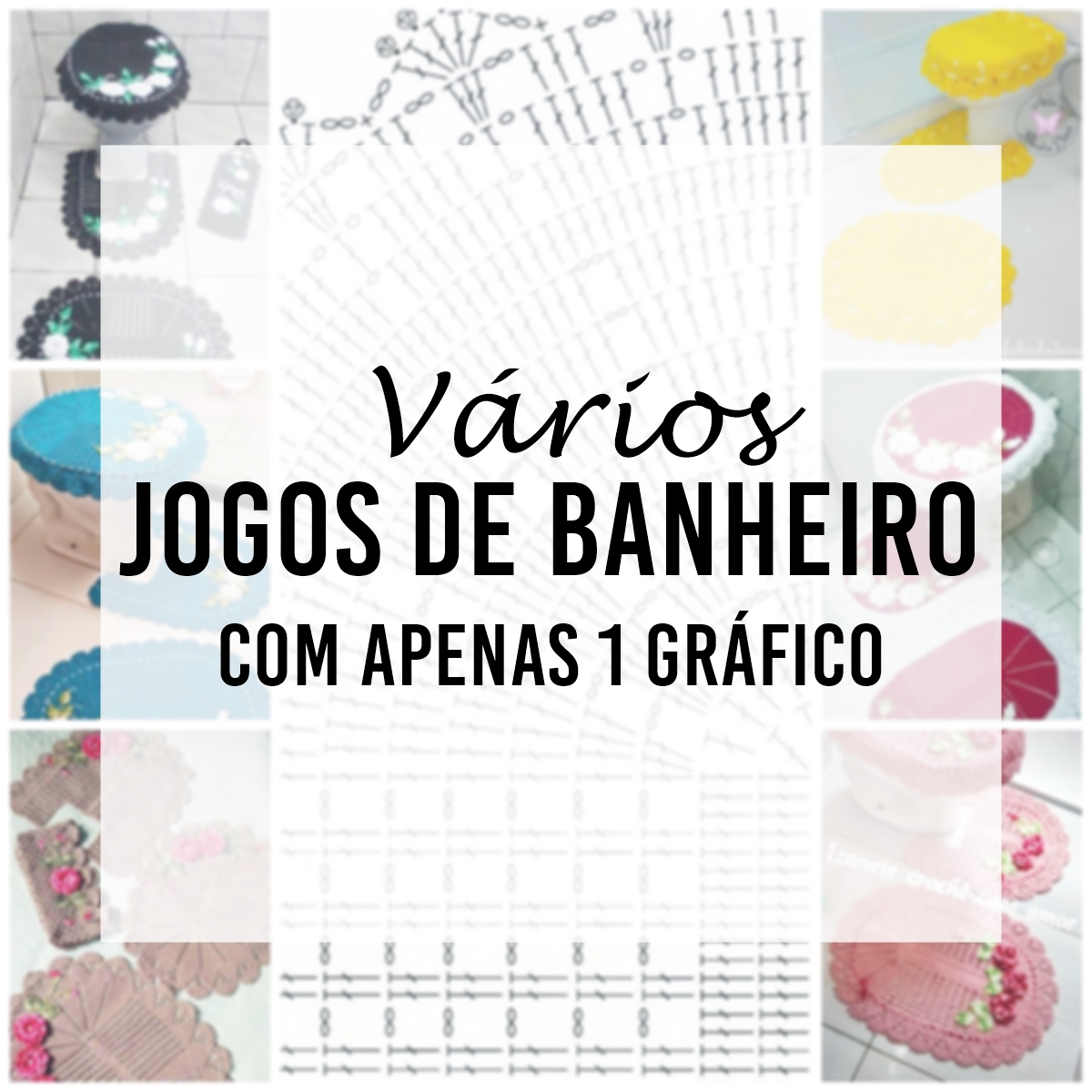 Jogo de banheiro de crochê econômico