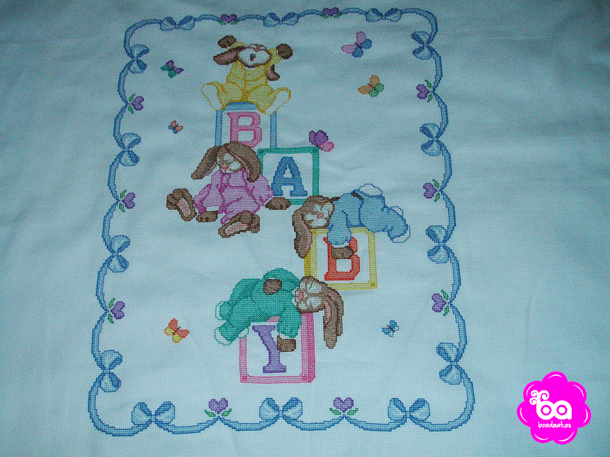 gráfico ponto cruz nuvem bebê grátis