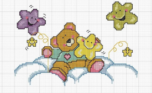 ponto cruz para manta 90x90