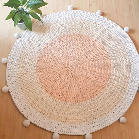 Gráficos de tapete de crochê com flores